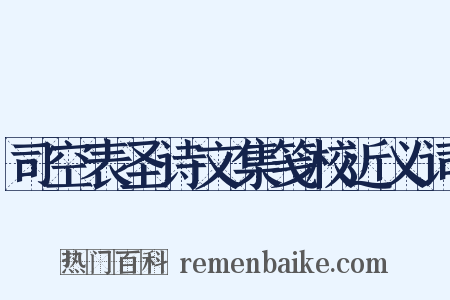 司空表圣诗文集笺校近义词是什么意思的图片